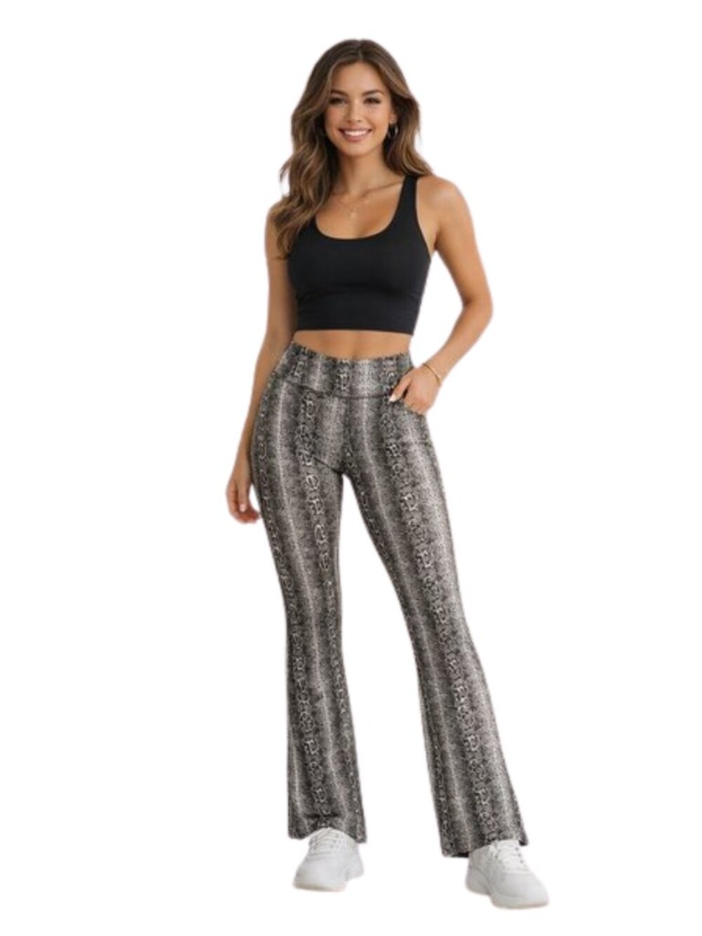 Vogo Athletica Snakeskin Print Leggings Size M Python Pattern Activewear